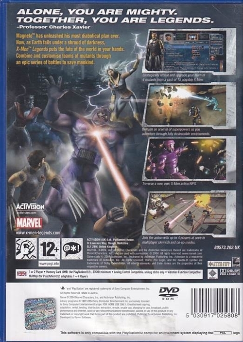 X-Men Legends - PS2 (B Grade) (Genbrug)